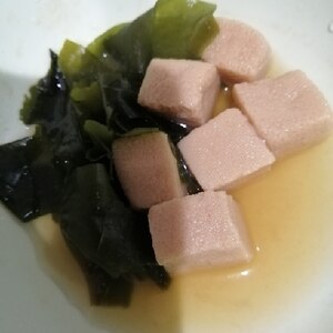 レンジで簡単！高野豆腐とわかめの白だし煮